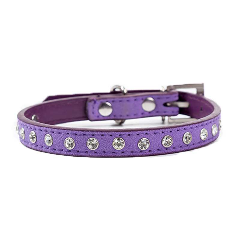 Pet Collar Diamond Dog Collar Microfiber Soft Comfortable Cat Collar