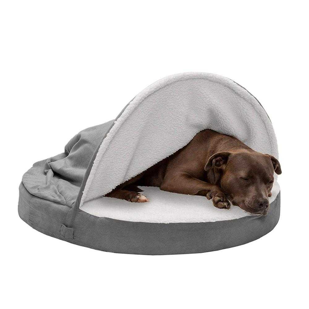 Pet Dog Bed Orthopedic Round Cuddle Nest Snuggery Burrow Blanket Pet Bed Removable Cover Dogs Cats