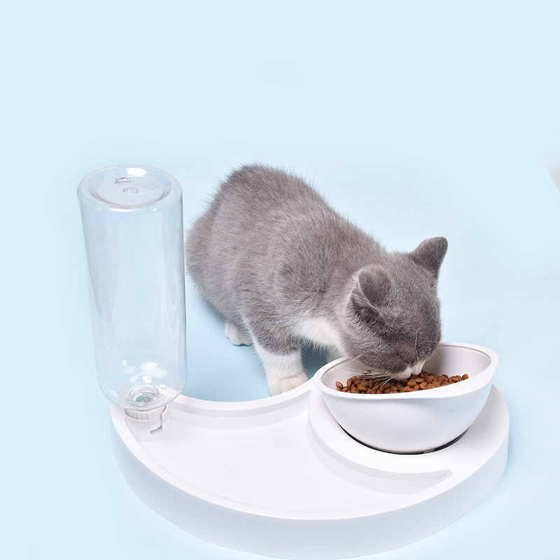 Pet Double Bowl Automatic Water Dispenser Food Dog Food Bowl Cat Water Bowl Pet Tableware
