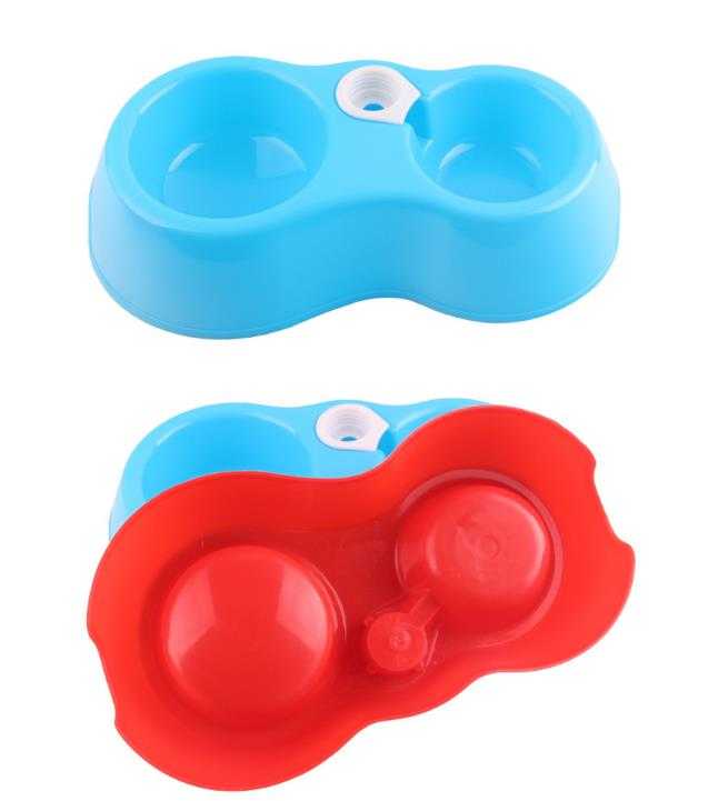 Pet Double Food Bowl Dualuse Pet Bottle Water Feeder Dog Water Bottle