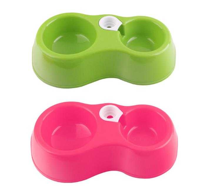 Pet Double Food Bowl Dualuse Pet Bottle Water Feeder Dog Water Bottle