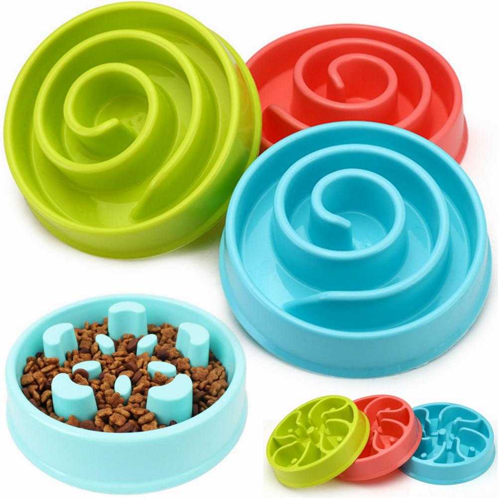 Pet Food Bowl Slow Feed Slow Down Eating Dog Pet Feeder Dog Food Bowl Plastic Pet Bowl Dog Plate