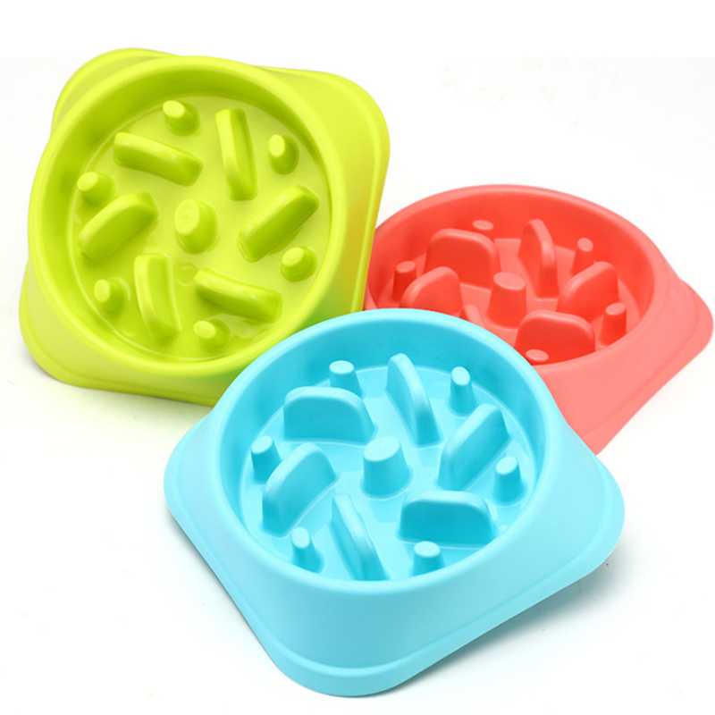 Pet Food Bowl Slow Feed Slow Down Eating Dog Pet Feeder Dog Food Bowl Plastic Pet Bowl Dog Plate