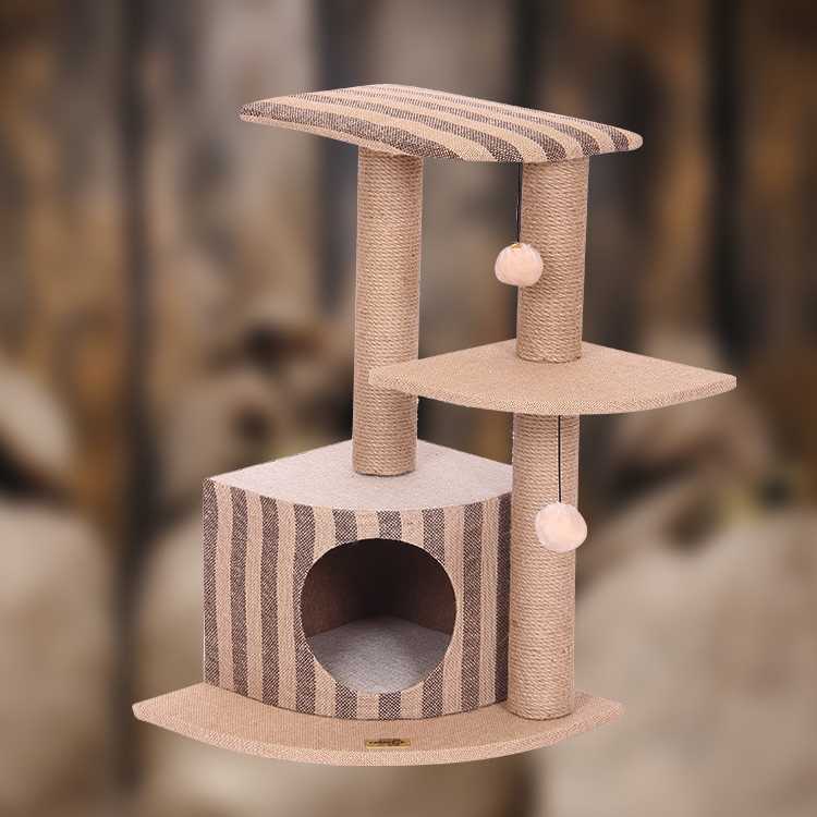 Pet Furniture Cat Tree Scratcher Play House Tower