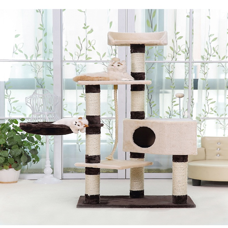 Pet House Basics Cat Tree House With Platform Scratching Posts XLarge Size Pet House