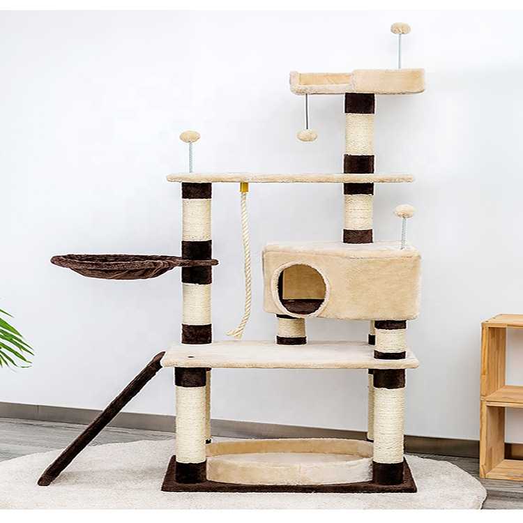 Pet House Basics Cat Tree House With Platform Scratching Posts XLarge Size Pet House