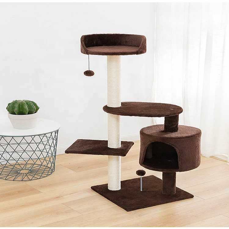 Pet House Basics Cat Tree House With Platform Scratching Posts XLarge Size Pet House