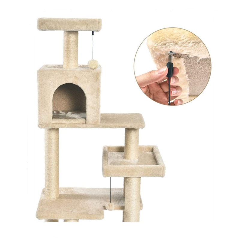 Pet House Play Scratch Post Big Cat Tree Tower Condo