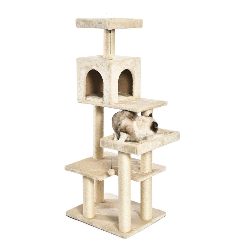 Pet House Play Scratch Post Big Cat Tree Tower Condo