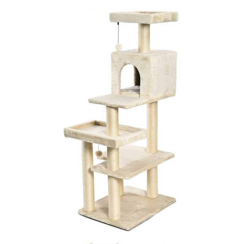 Pet House Play Scratch Post Big Cat Tree Tower Condo