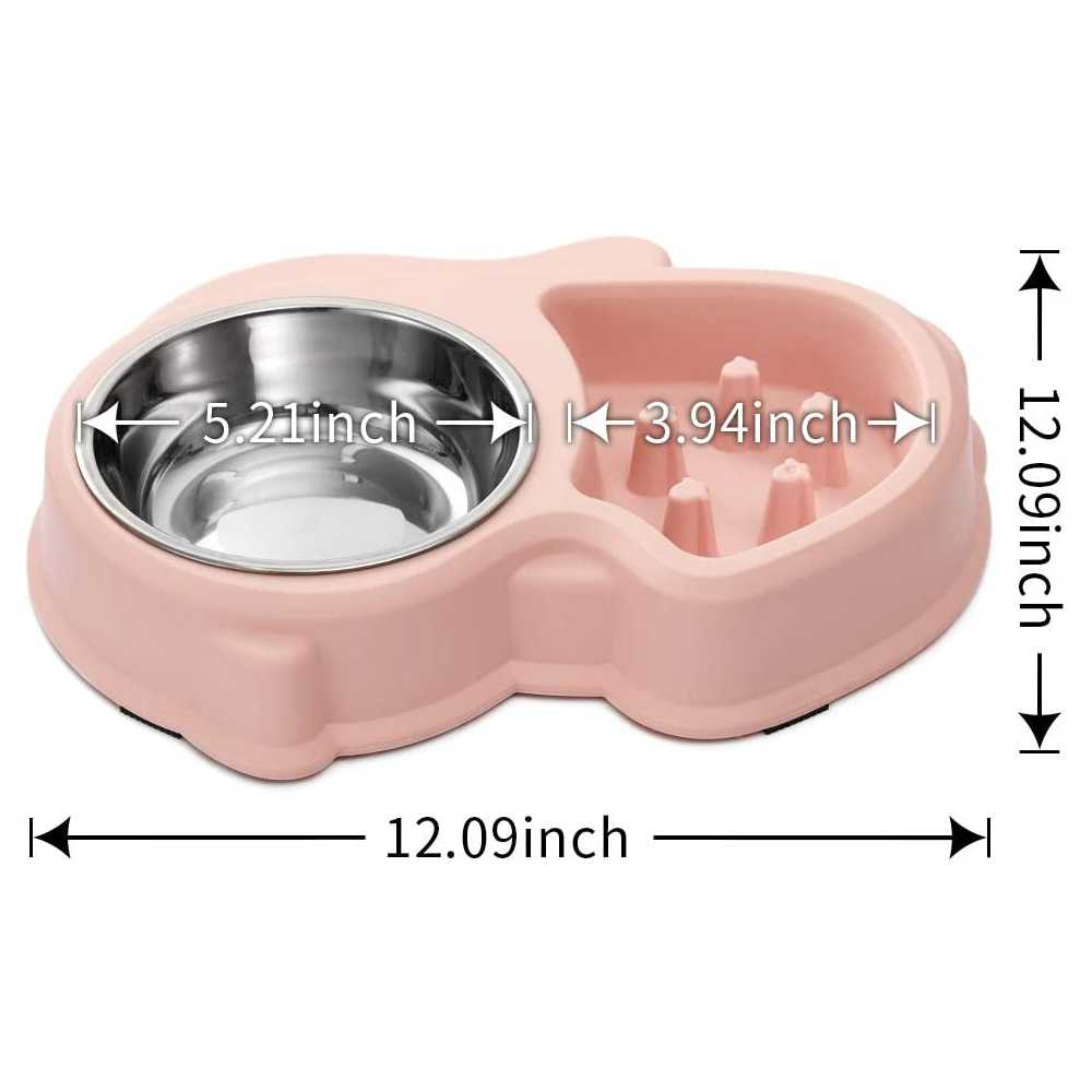 Pet Slow Feeder Ceramic Cat Dog Bowl Dog Dish Slow Feeding Food Bowls Bulldog Puppy Medium Dogs Pet Diet