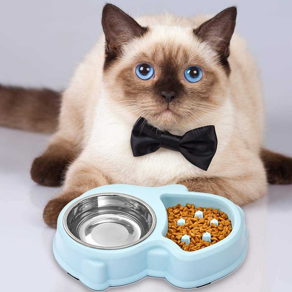 Pet Slow Feeder Ceramic Cat Dog Bowl Dog Dish Slow Feeding Food Bowls Bulldog Puppy Medium Dogs Pet Diet