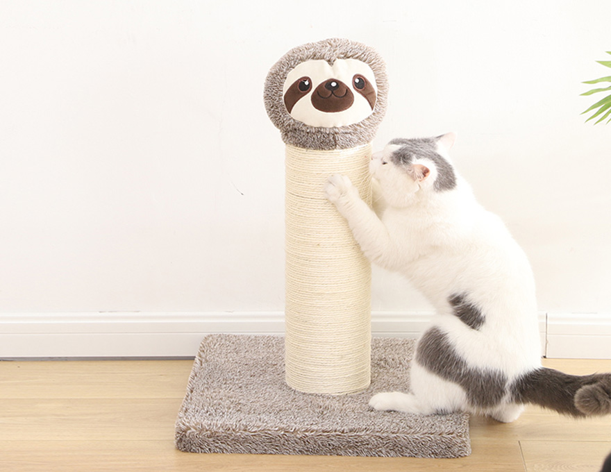 Pet Star Cute Sisal Sloth Shape Cat Scratcher Post Sloth Cat Tree