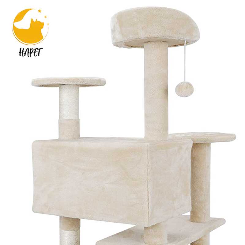 Pet Suppliers Cat Climbing Tree House Wood Floor To Ceiling Cat Tree House