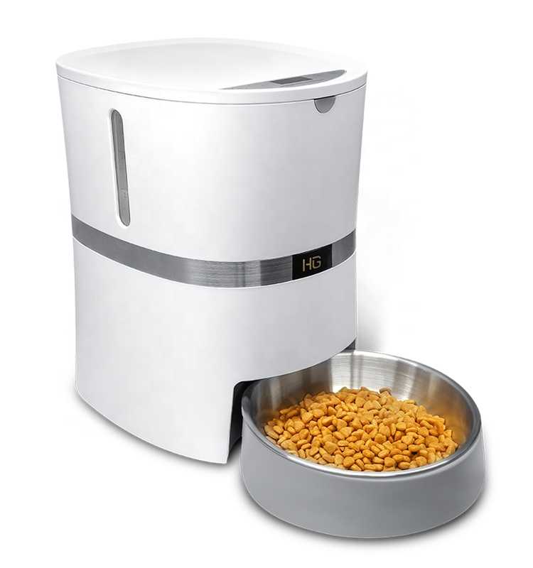 Pet Suppliers OEM Large Capacity Pet Bowl Feeder With Customize Voice Automatic Dogs Cats Food Bowl