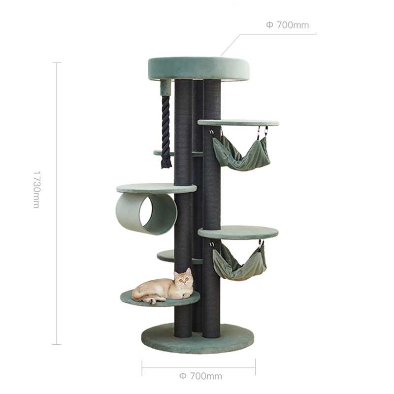 Pet Supplies Round Morandi Green Assemble Cat Tree Paradise Villa Cat Climbing Frame