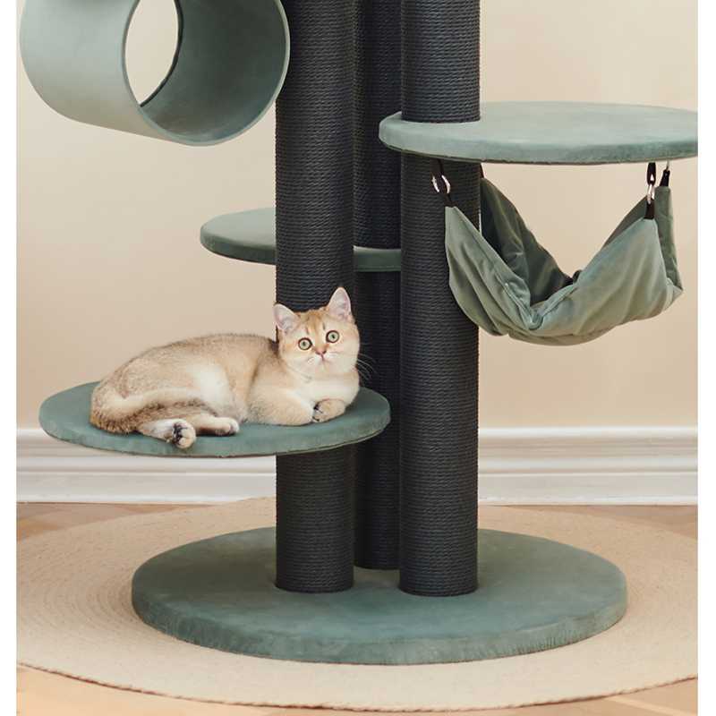 Pet Supplies Round Morandi Green Assemble Cat Tree Paradise Villa Cat Climbing Frame