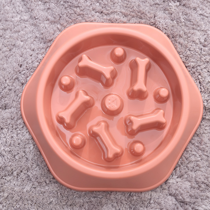 Plastic Dog Bowl Travel Feeding Feed Bowl Pet Dog Slow Food Bowl