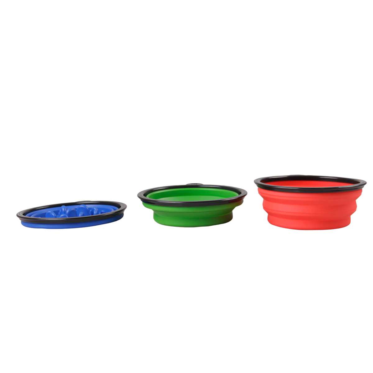 Plastic Durable Travel Folding Jungle Slow Food Dog Pet Bowl