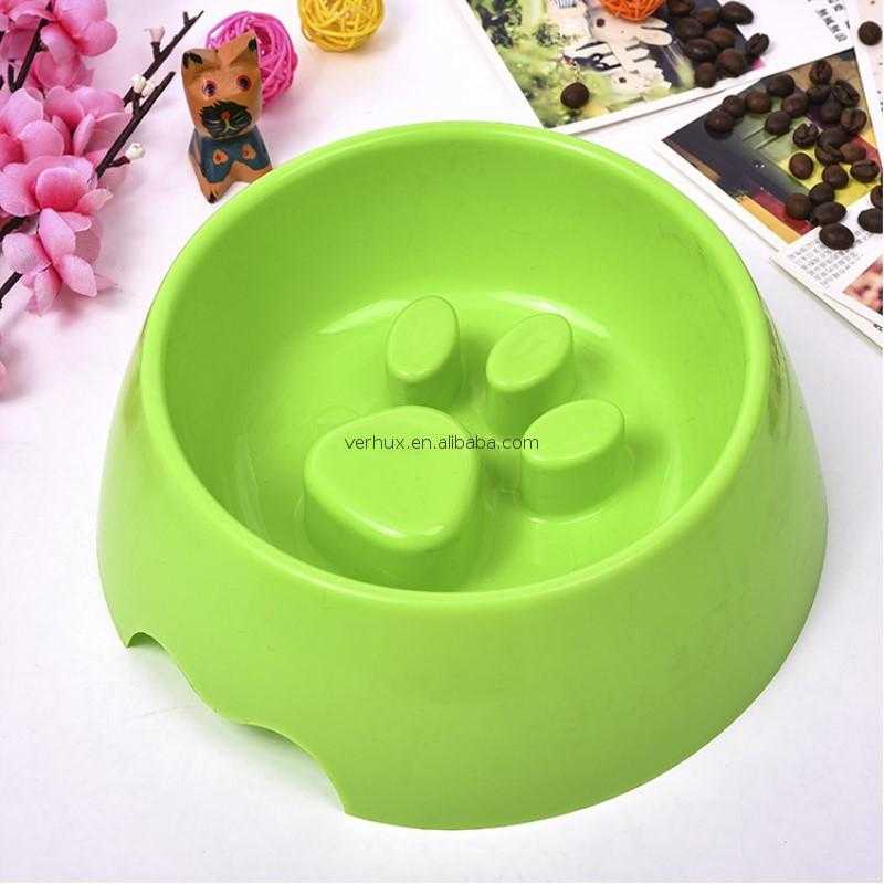 Plastic Personalized Footprints Raised Pet Water Bowl Dog Cat