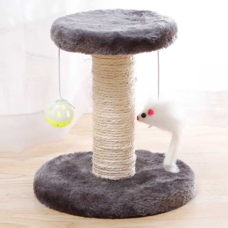 Plush Sisal Cat Tree Toy Scratching Post With Ball Mice