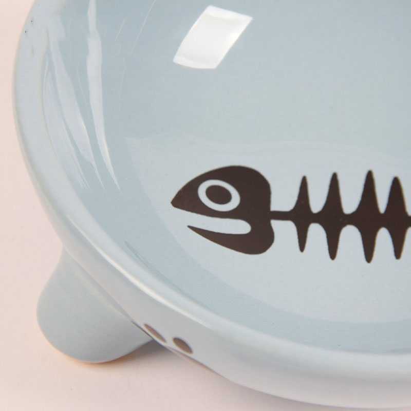 Ready To Ship Ceramic Cat Dog Cartoon Pet Food Porcelain Bowl