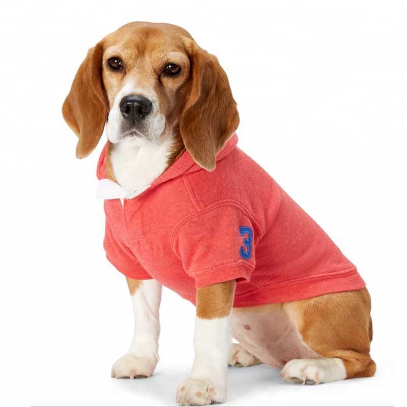 Red White Fleecelined Pet Clothing Large Plain Pet Dog Hoodie