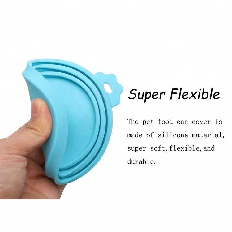 Reusable Storage Cap Silicone Tin Pet Cans Food Can Cover Lid Pet Bowls Feeders Pet Toy Food Grade Siliconeplastic BSCI