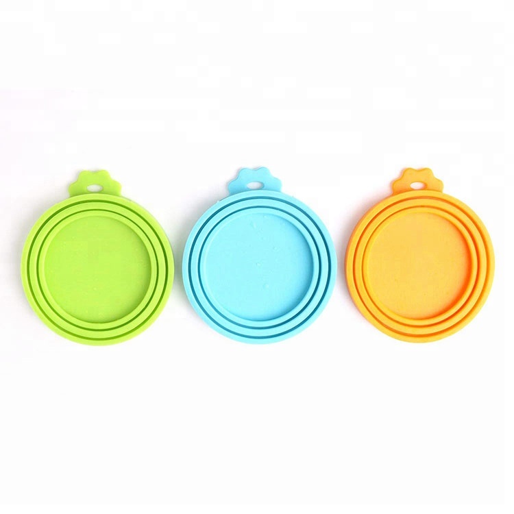 Reusable Storage Cap Silicone Tin Pet Cans Food Can Cover Lid Pet Bowls Feeders Pet Toy Food Grade Siliconeplastic BSCI