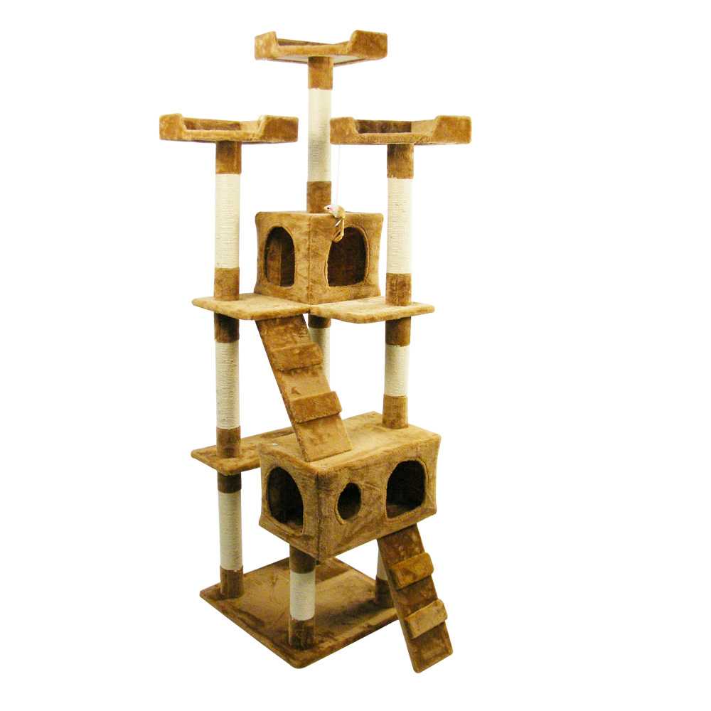 Sisal Castle Large Big Climbing Scratch Pet Scratcher Wood Condo Furniture Cat Tree Tower