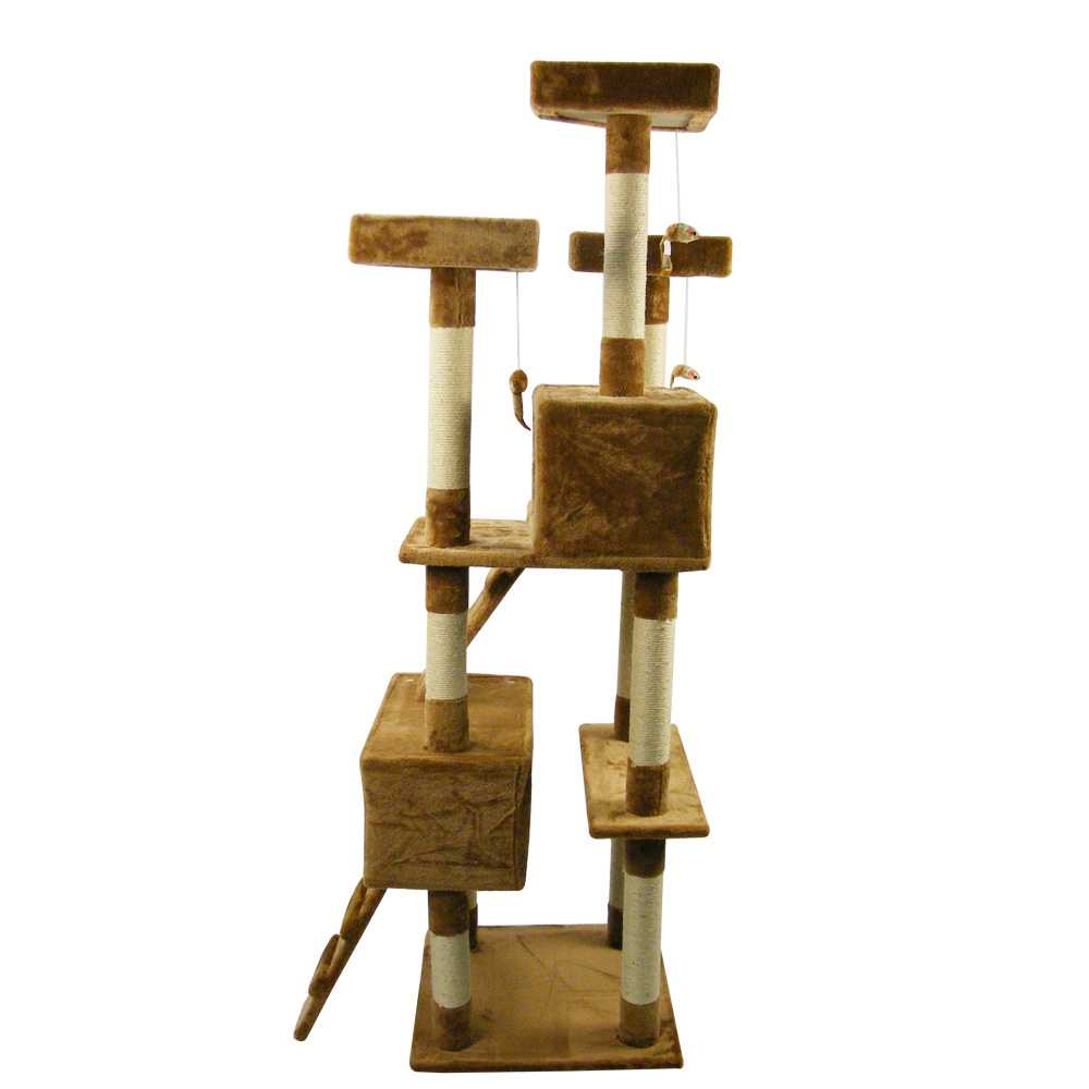 Sisal Castle Large Big Climbing Scratch Pet Scratcher Wood Condo Furniture Cat Tree Tower