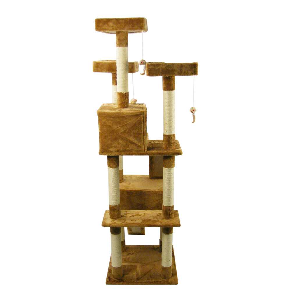 Sisal Castle Large Big Climbing Scratch Pet Scratcher Wood Condo Furniture Cat Tree Tower