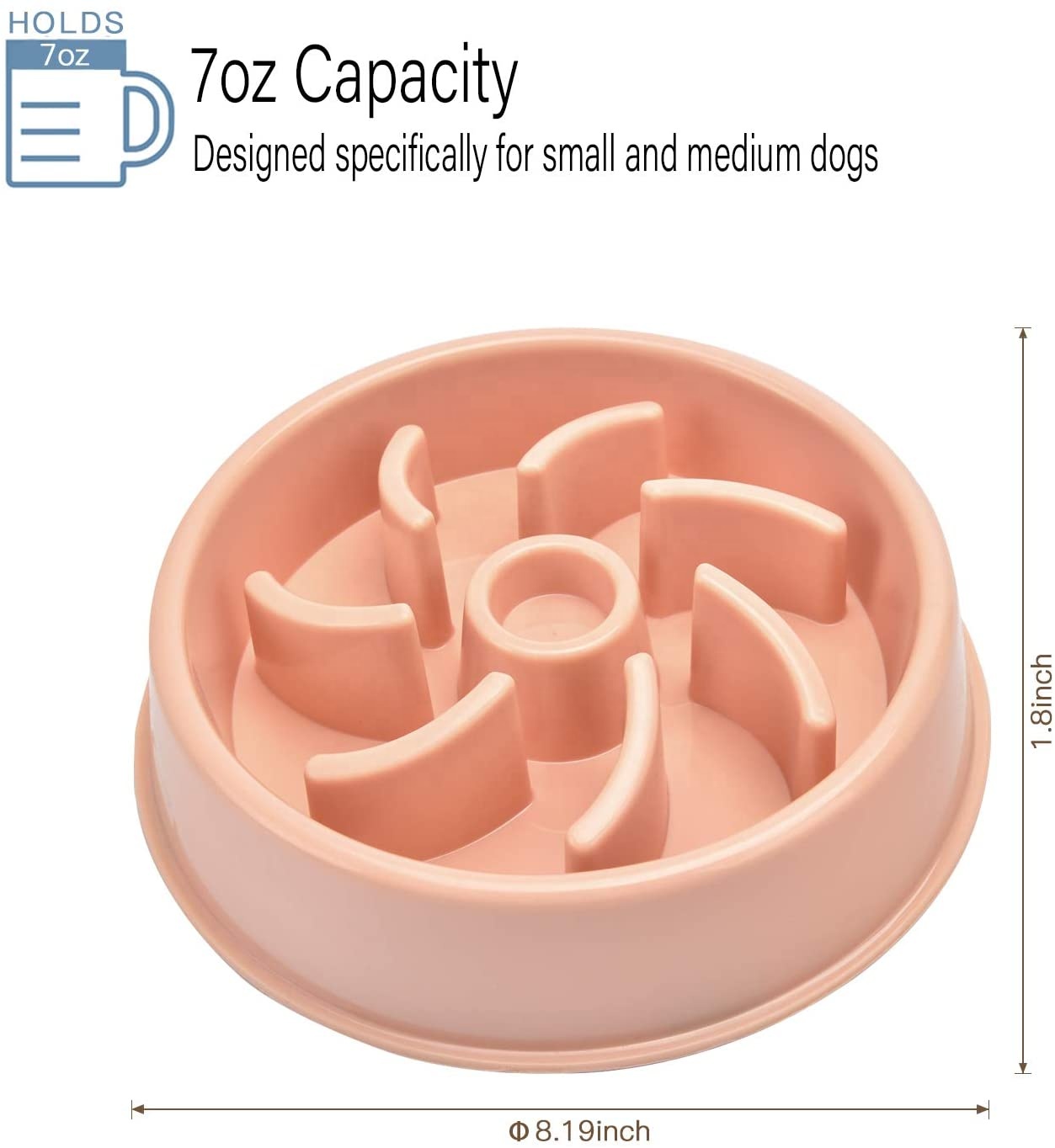 Slow Feeder Bowl AntiChoke Pet Bowls Healthy Food Fun Pets Water Bowl Dog Puppy