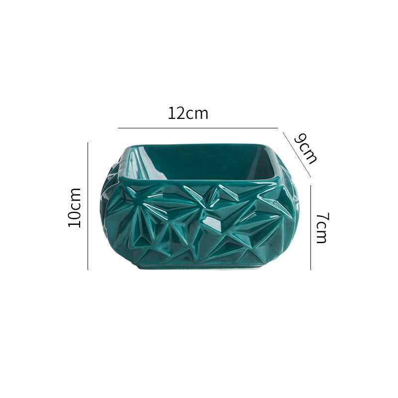 Square Discharge Ceramic Pet Bowl Dogs Cats