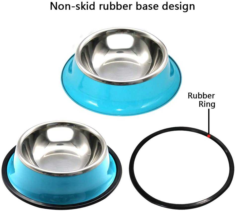 Stackable Multicolor Stainless Steel Dog Bowl Pet Feeding Bowl Cat Water Bowl