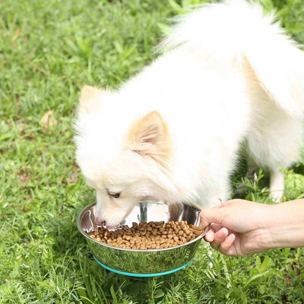 Stainless Steel Dog Bowl Custom Metal Anti Skid Pet Bowl Food Grade