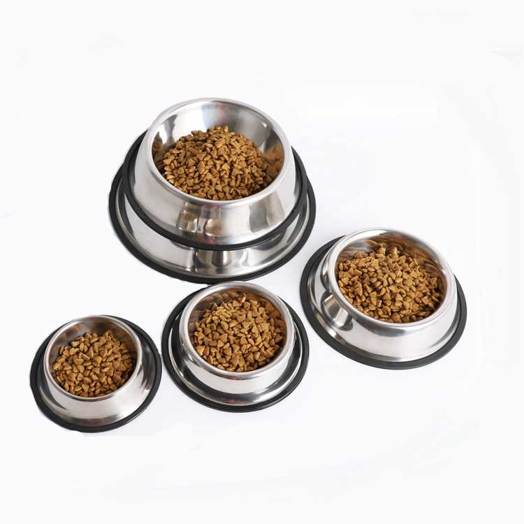 Stainless Steel Pet Bowl Nonslip Silicone Bottom Dog Bowl Cat Bowl