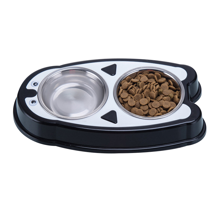 Stainless Steel Plastic Pet Feeder Ing Double Stainless Steel Dog Bowl