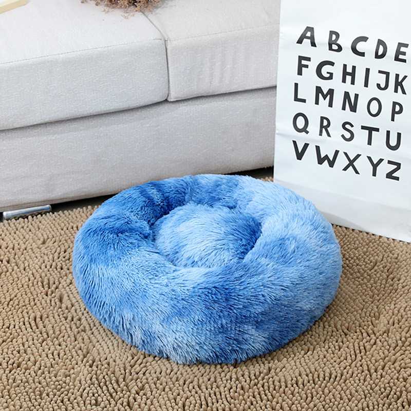 Super Warm Round Pet Bed Dog Pad Winter Velvet Plush Cat Bed