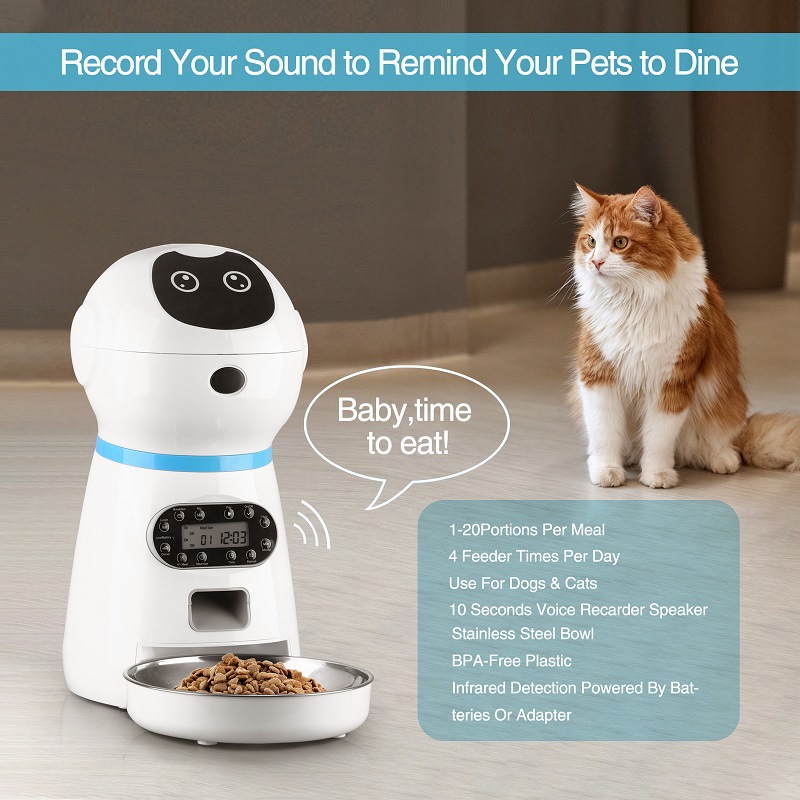 Support Samples Control Pet Feeder Automatic Dog Pet Bowls Food Feeder
