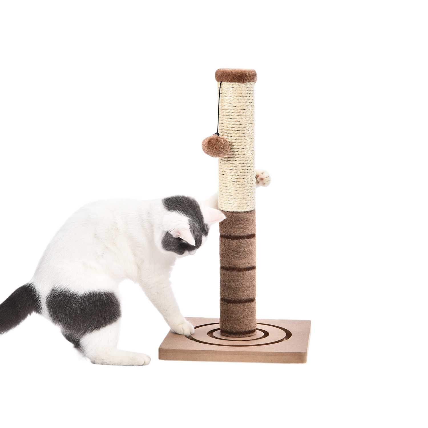 Tianyuan Ecofriendly Interactive Cat Toy Single Scratcher Post Cat Tree With Ball