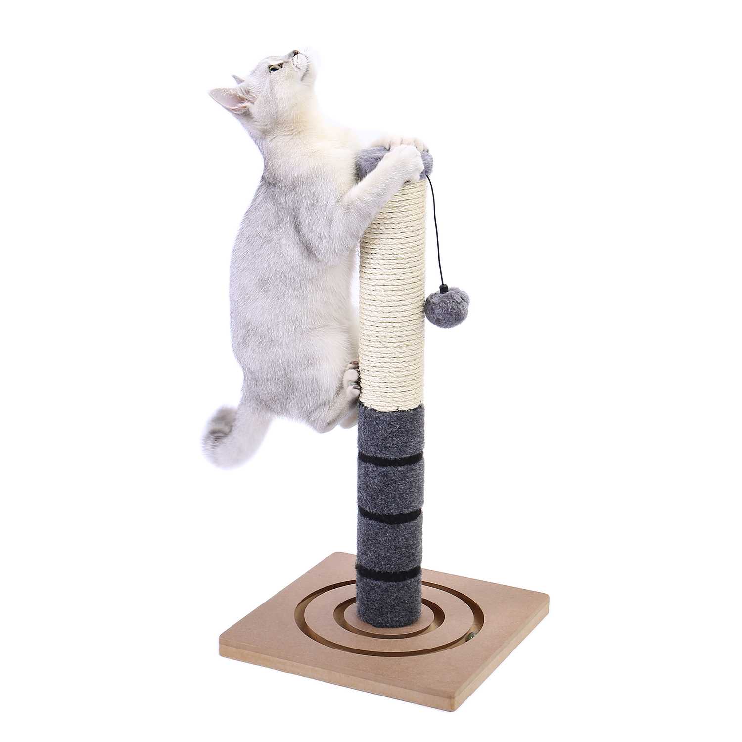 Tianyuan Ecofriendly Interactive Cat Toy Single Scratcher Post Cat Tree With Ball