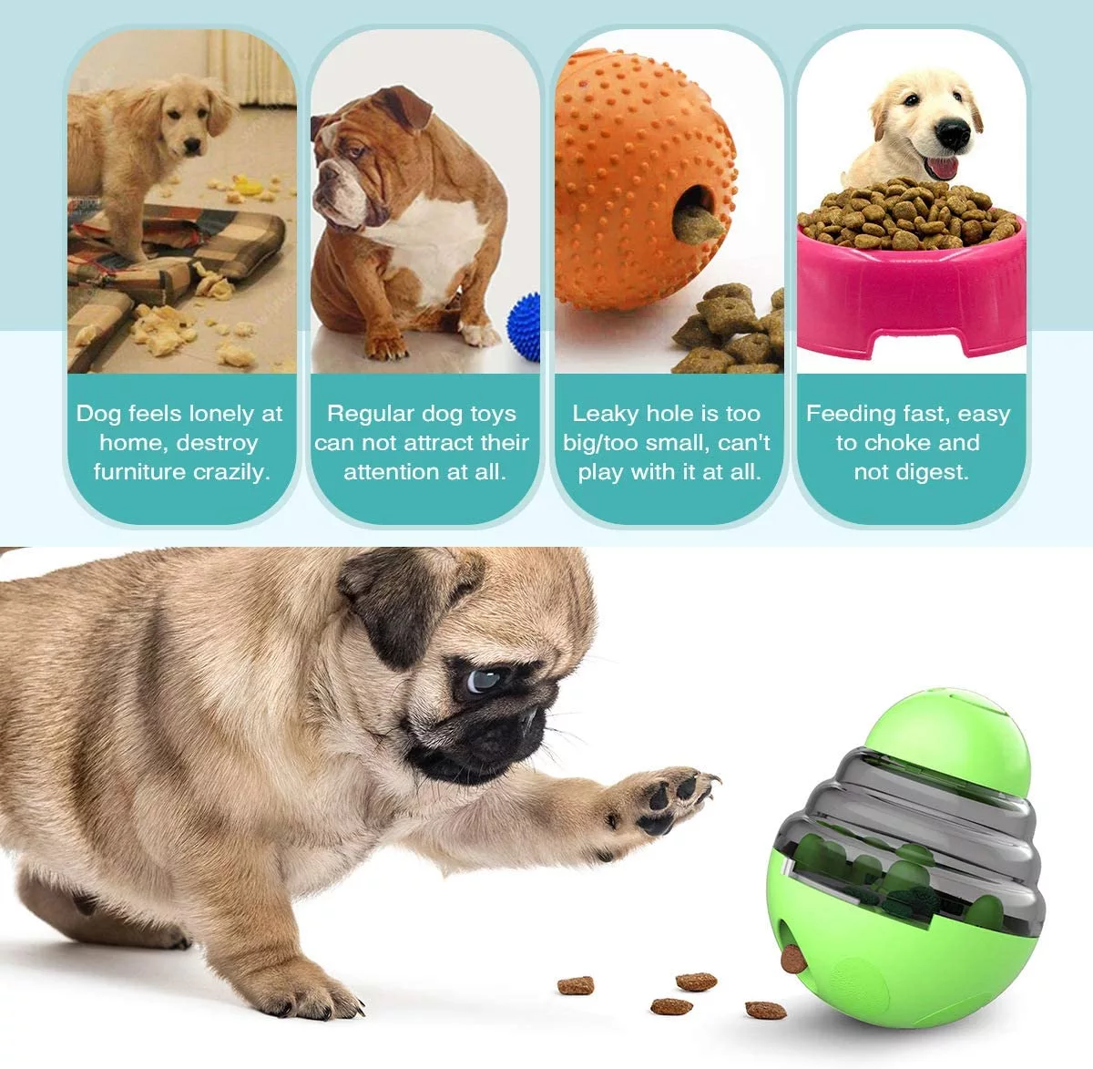 Tumbler Automatic Leakage Food Interactive Pet Feeder Pet Toy Ball Dog Toy