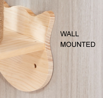 Wall Mounted Wooden Cat Tree Furniture Include Scratcher Bridge Cando Platform Cat Climbing Exercise Playing