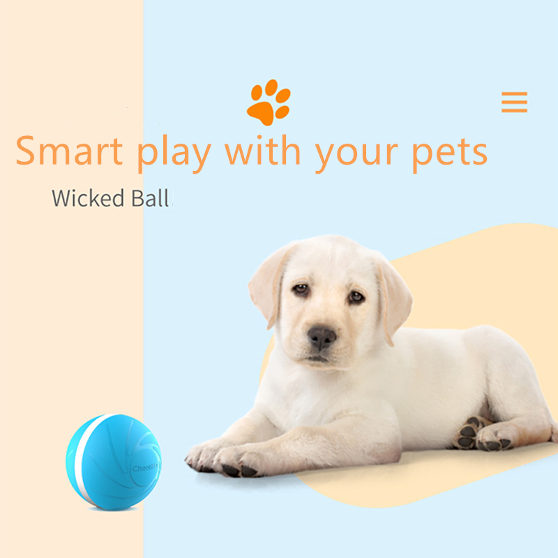 Wickedball Pet Toy Plush Ball Cats Dogs Automatic Rechargeable Smart BallsAntibite