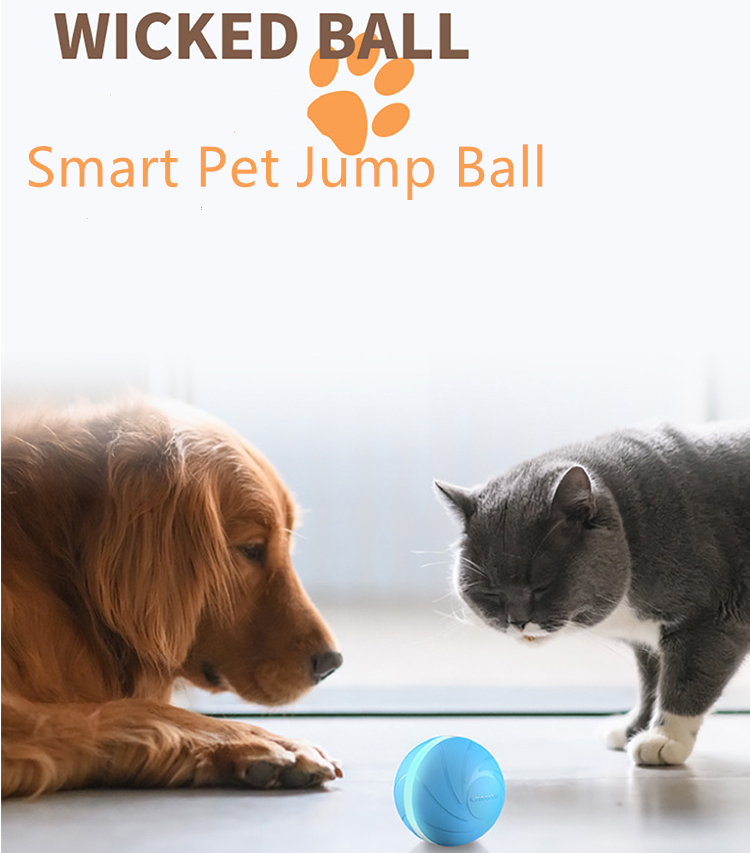 Wickedball Pet Toy Plush Ball Cats Dogs Automatic Rechargeable Smart BallsAntibite