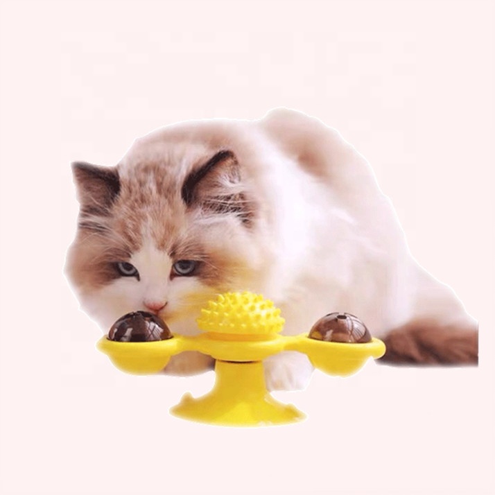 Windmill Cat Toy Pet Toy Tickle Cats Hair Brush Funny Interactive Chew Toy Kitten