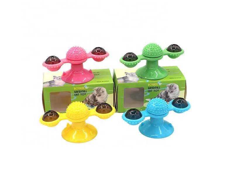 Windmill Cat Toy Pet Toy Tickle Cats Hair Brush Funny Interactive Chew Toy Kitten