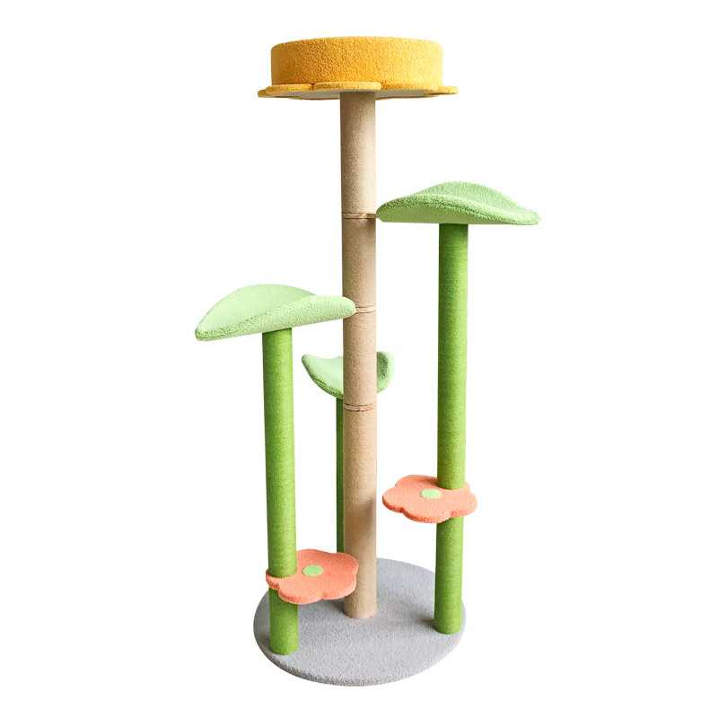 Wood Cat Climbing Toys Cat Scratcher Tree Platform Tower Stock