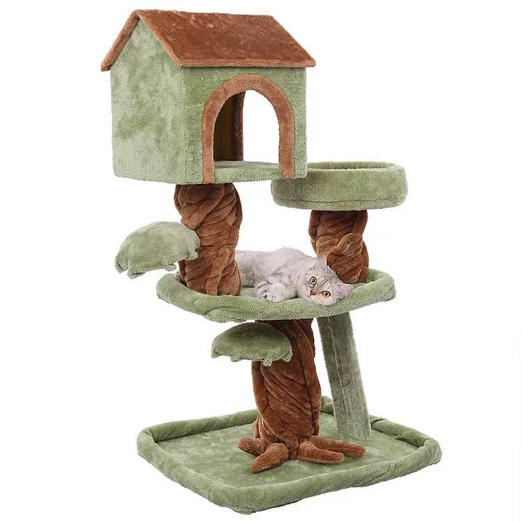 Wood Pet Climbing House Xxl Large Cat Tree Big Cat